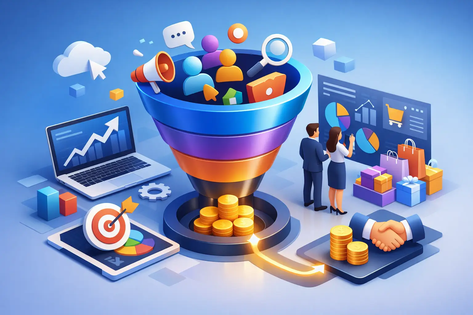 Cómo estructurar un embudo de ventas digital