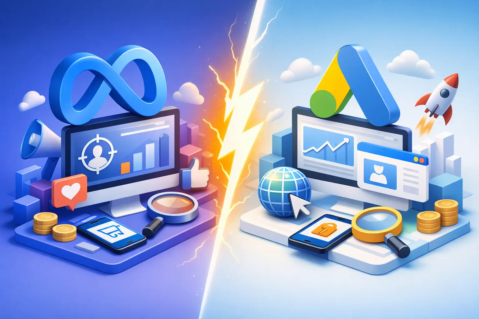 Meta Ads vs Google Ads: qué conviene más